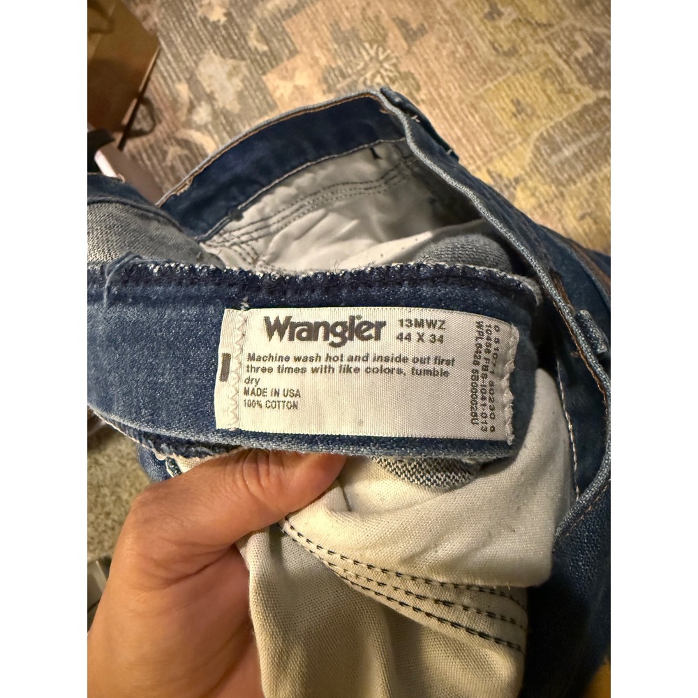 Wrangler 13MWZ Men's Blue Denim Jeans Cowboy Cut Western‎ Regular Fit Size 44x34 - Picture 6 of 6